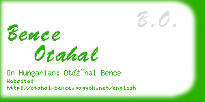 bence otahal business card